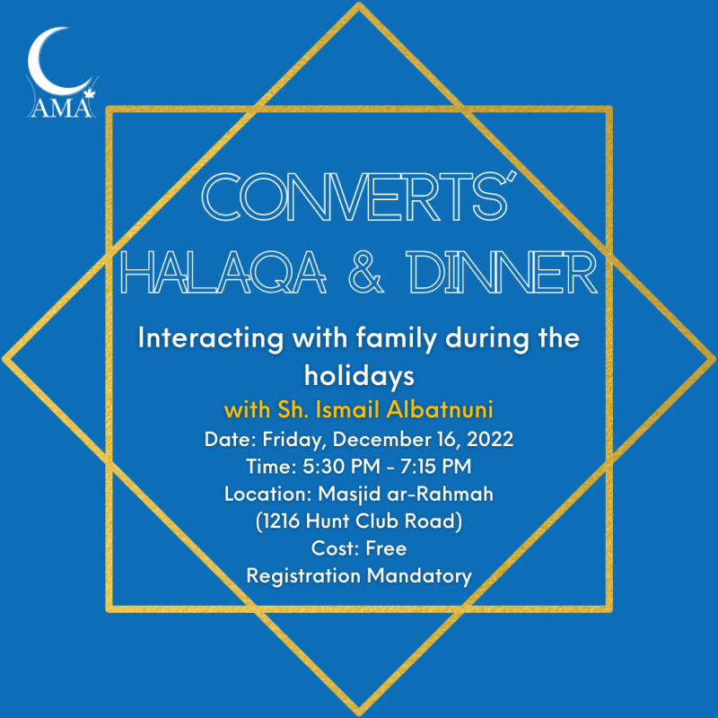 Converts' Halaqa and Dinner