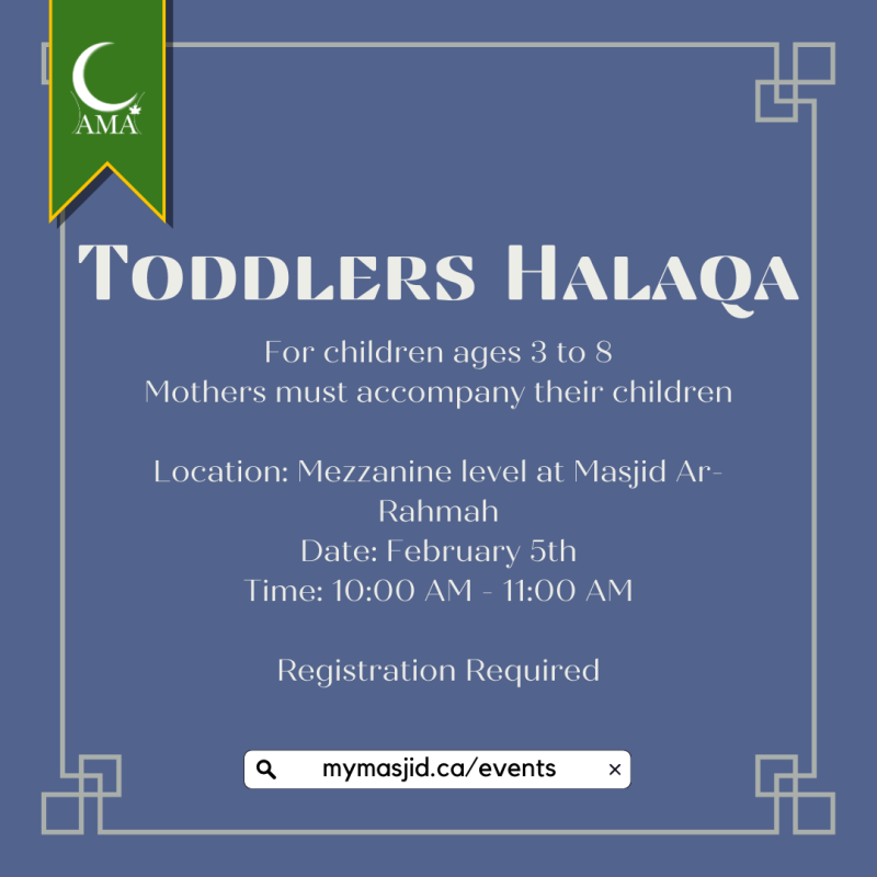 Toddlers Halaqa - Feb 5